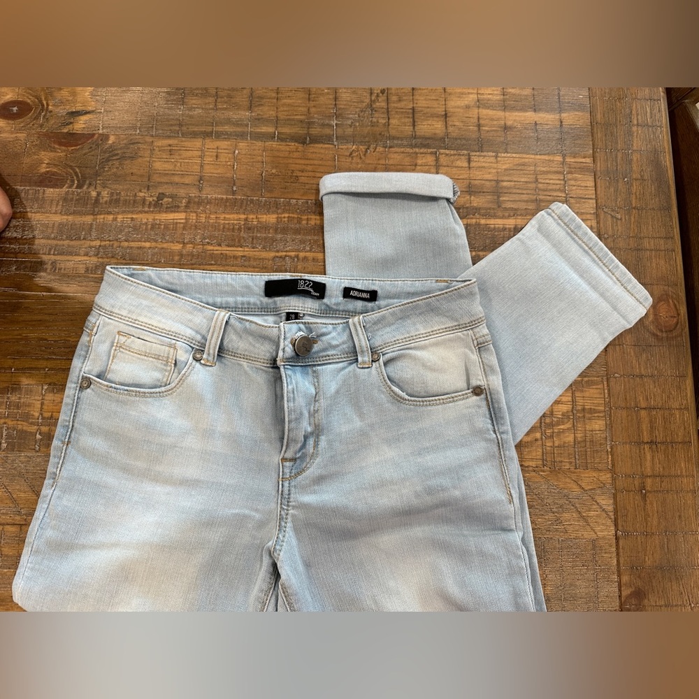 1822 skinny light blue jeans size 28